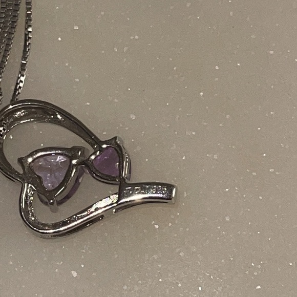 Sterling Silver Heart Necklace - Picture 5 of 7